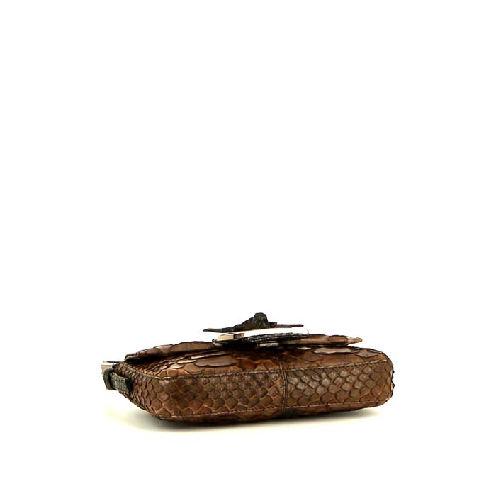 Sac Fendi Baguette en python marron - Detail D4