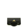 Hermes Kelly 25 cm handbag in black epsom leather - 360 Front thumbnail