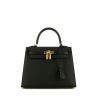 Hermes Kelly 25 cm handbag in black epsom leather - 360 thumbnail