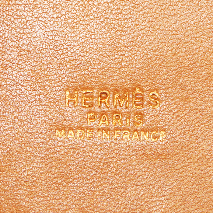 Bolso de mano Hermès  Bolide 37 cm en cuero Courchevel color oro - Detail D3