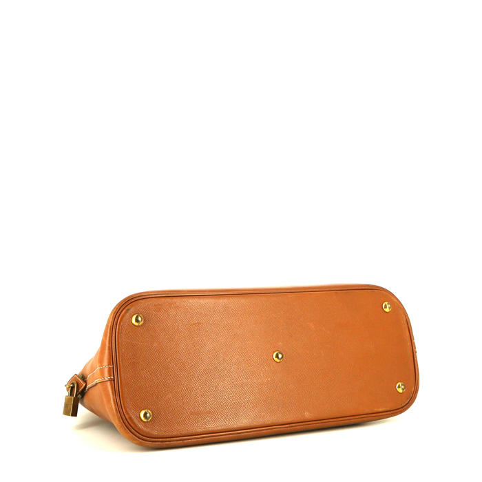 Sac à main Hermès  Bolide 37 cm en cuir Courchevel gold - Detail D4