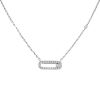 Messika Move Uno necklace in white gold and diamonds - 00pp thumbnail