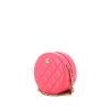 Sac bandoulière Chanel Round on Earth en cuir grainé matelassé rose - 00pp thumbnail