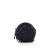 Bolso bandolera Chanel  Round on Earth en cuero acolchado negro - 360 thumbnail