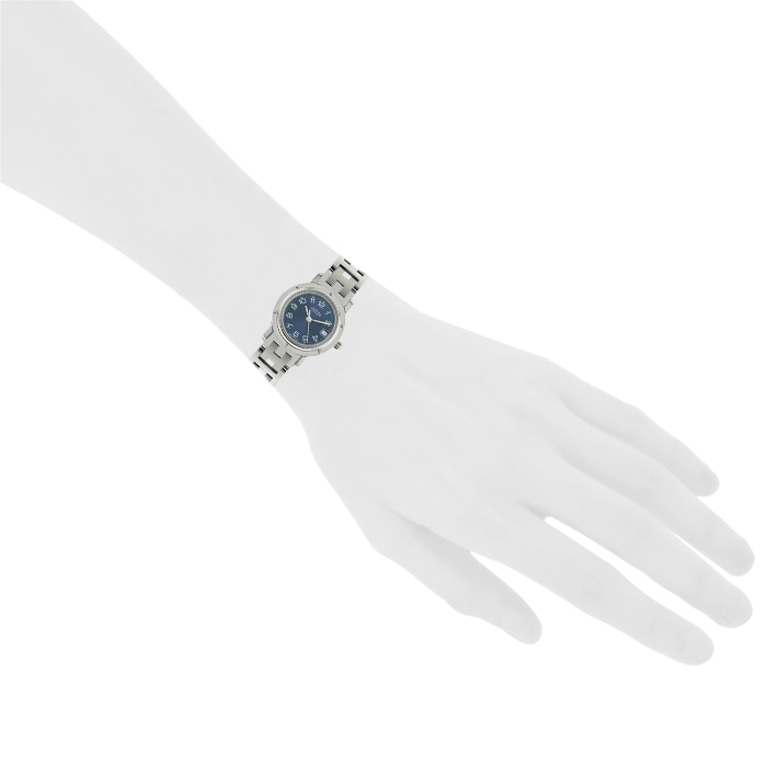 Hermes Clipper watch in stainless steel Ref:  CL4.210 Circa  2000 - Detail D1