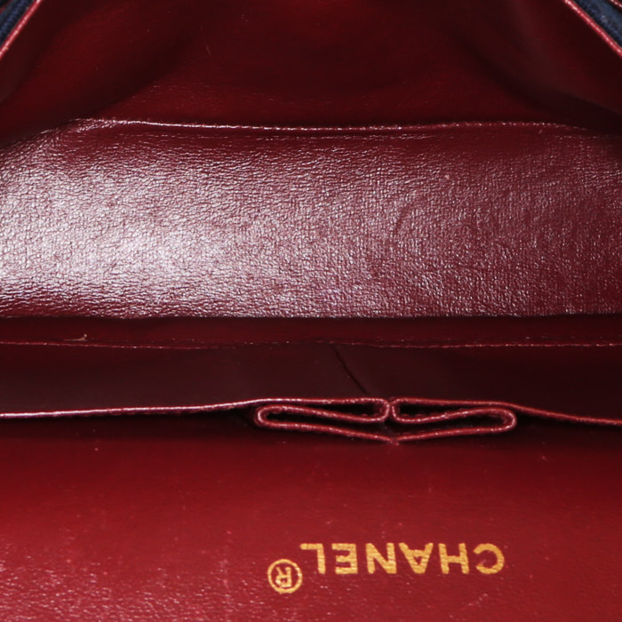 Borsa Chanel  Timeless Classic in tela trapuntata blu marino - Detail D3