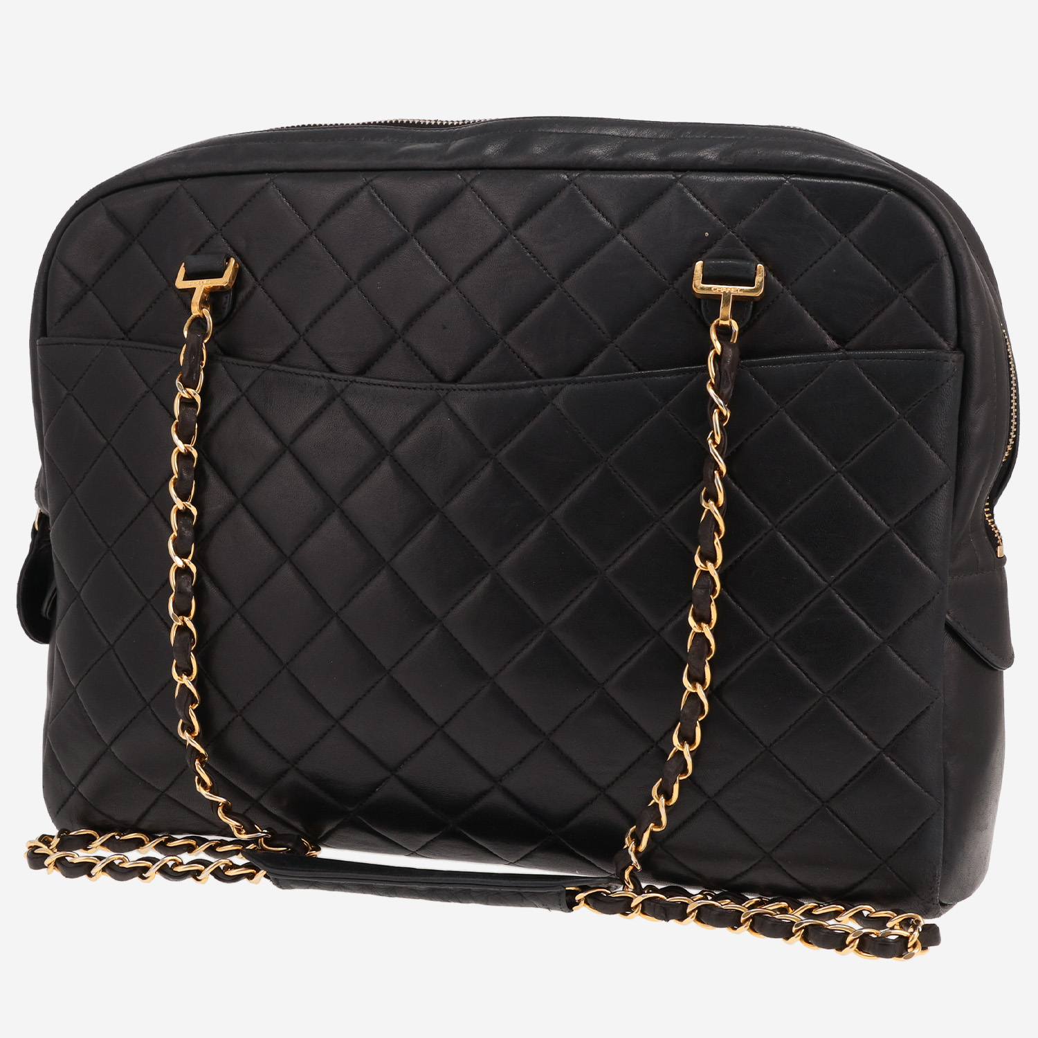 Chanel Vintage handbag in black quilted leather