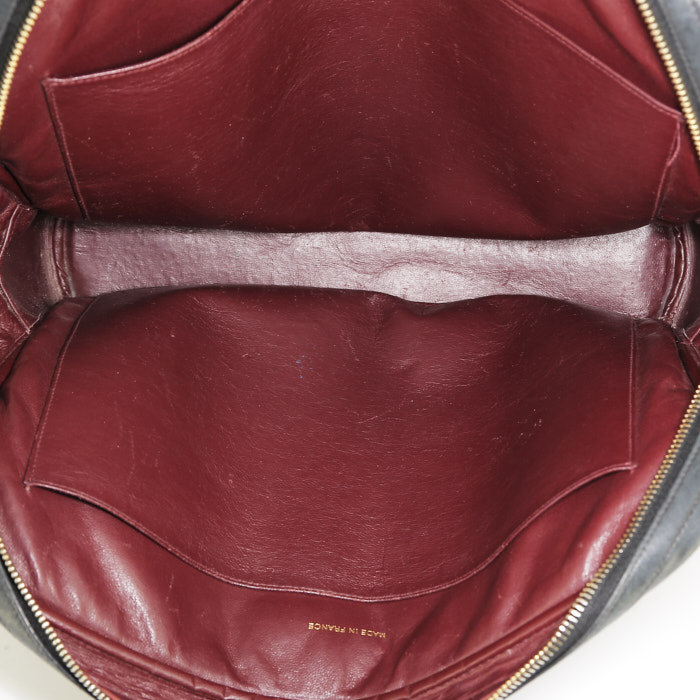 Sac à main Chanel  Vintage en cuir matelassé noir - Detail D2