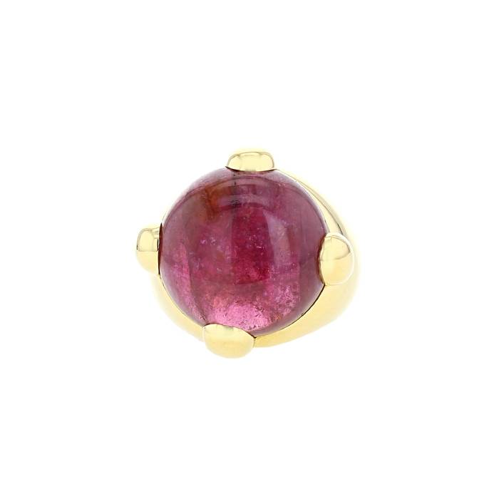 Pomellato Griffe ring in yellow gold and tourmaline - 00pp