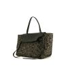 Celine  Belt large model  handbag  in black leather  and tweed - 00pp thumbnail