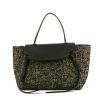 Celine  Belt large model  handbag  in black leather  and tweed - 360 thumbnail