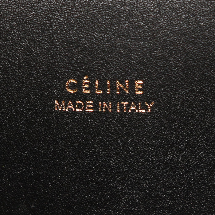 Sac à main Celine  Belt grand modèle  en cuir noir et tweed - Detail D3