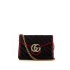 Borsa Gucci GG Marmont in pelle trapuntata nera e pelle rossa - 360 thumbnail