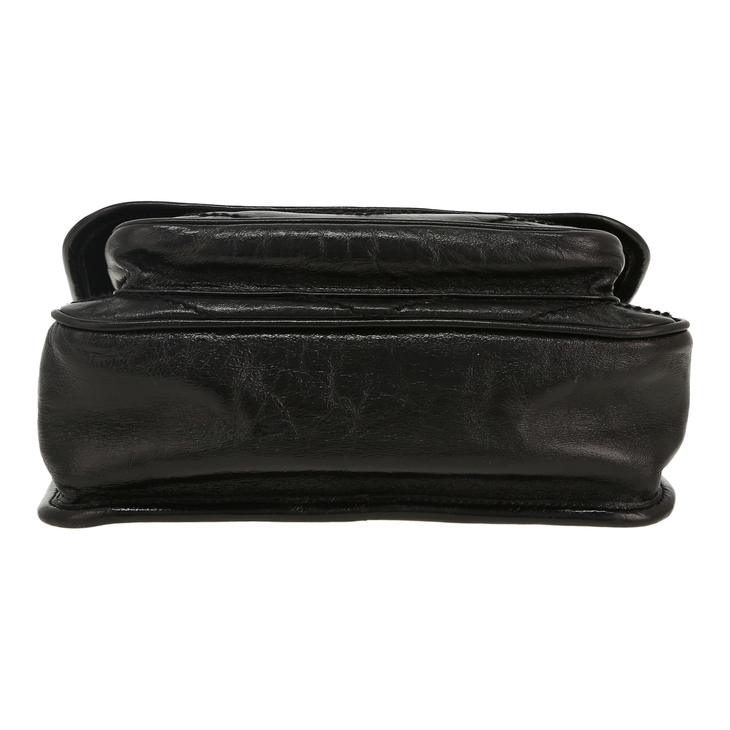 Bolso bandolera Saint Laurent  Niki en cuero acolchado con motivos de espigas negro - Detail D1