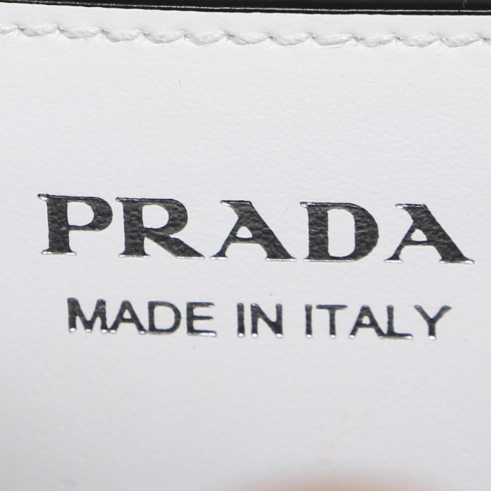 Borsa a tracolla Prada in pelle saffiano bianco sporco - Detail D4