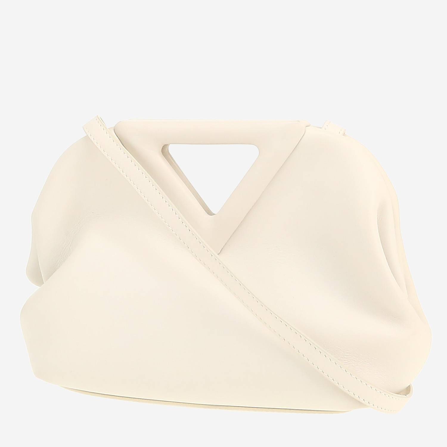 Bottega Veneta Point shoulder bag in white leather