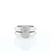 Sortija Chaumet Duo modelo grande en oro blanco y diamantes - 360 thumbnail