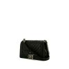 Chanel Boy handbag in black chevron quilted leather - 00pp thumbnail