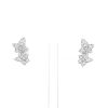 Paire de boucles d'oreilles Boucheron Lierre de Paris en or blanc et diamants - 360 thumbnail