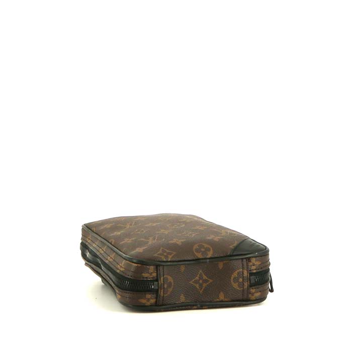Pochette-cintura Louis Vuitton in tela monogram e pelle nera - Detail D5