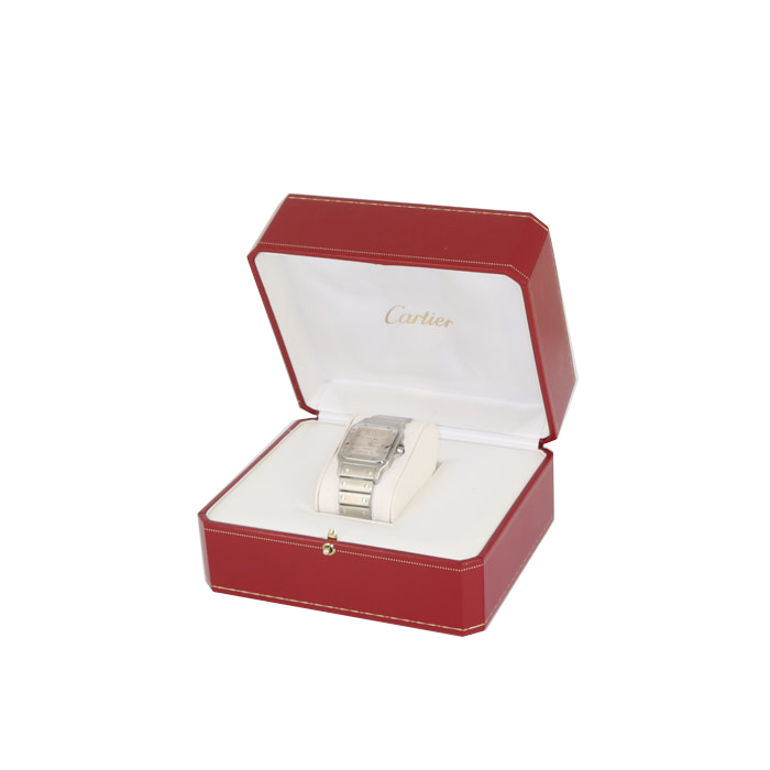 Cartier Santos Galbée watch in stainless steel Ref:  2319 Circa  2000 - Detail D2