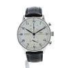 IWC Portuguese-Chronograph watch in stainless steel Ref:  3714 Circa  2010 - 360 thumbnail