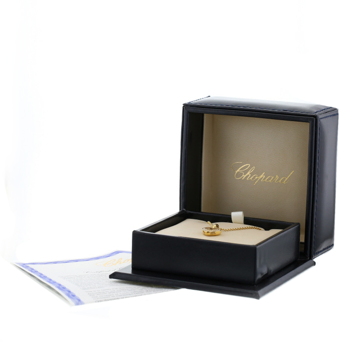 Collar Chopard Happy Diamonds en oro amarillo y diamantes - Detail D2
