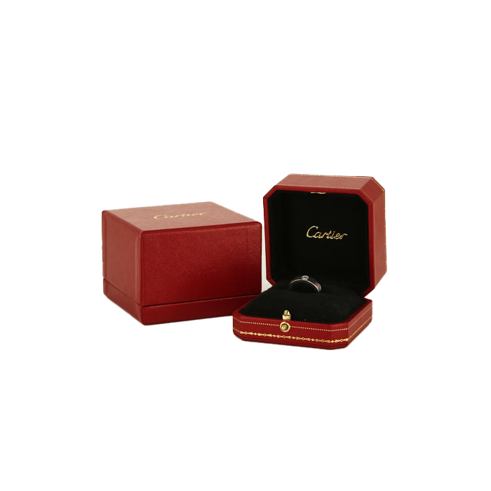 Sortija Cartier Love en oro blanco y diamantes - Detail D2