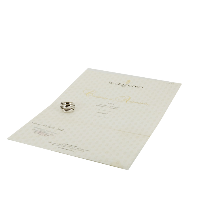 Anello De Grisogono Allegra modello grande in oro bianco - Detail D2