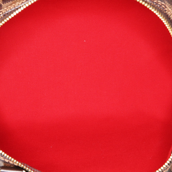 Bolso de mano Louis Vuitton  Speedy 30 en lona a cuadros ébano y cuero marrón - Detail D2