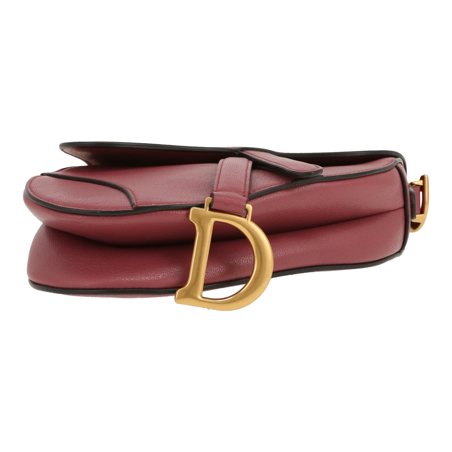 Dior  Saddle small model  handbag  in pink grained leather - Detail D1
