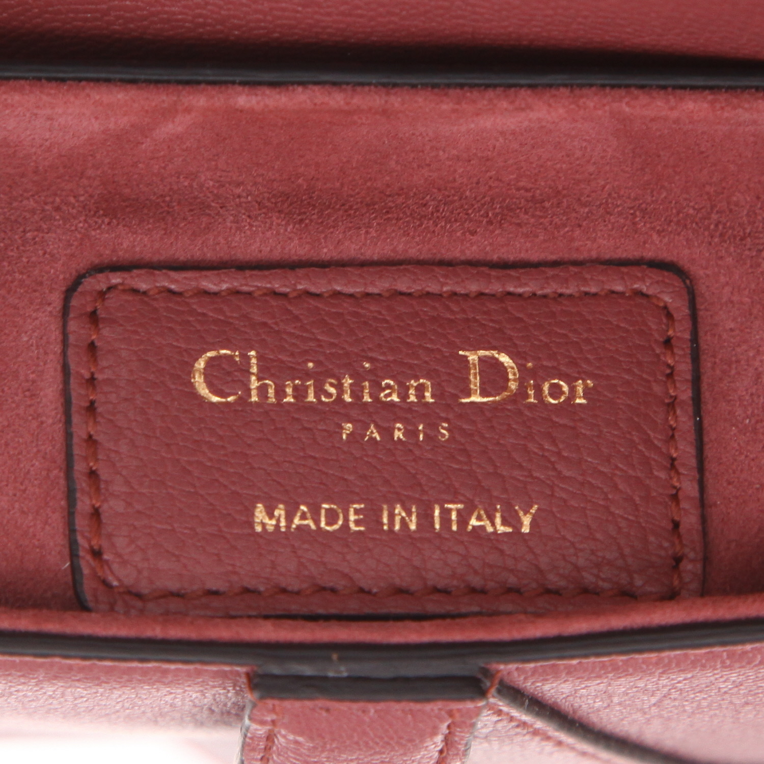 Dior  Saddle small model  handbag  in pink grained leather - Detail D2