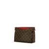 Louis Vuitton pouch in brown monogram canvas and red coated canvas - 00pp thumbnail