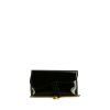 Clutch de noche Dior Pochette Saddle en charol negro - 360 thumbnail