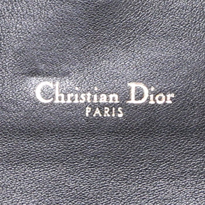 Pochette da sera Dior Pochette Saddle in pelle verniciata nera - Detail D4