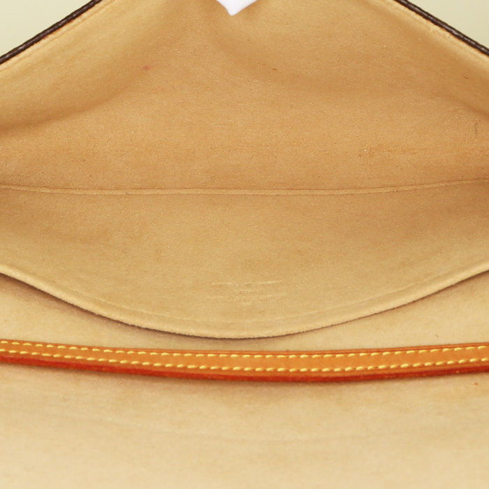 Louis Vuitton Twin handbag/clutch in monogram canvas and natural leather - Detail D2