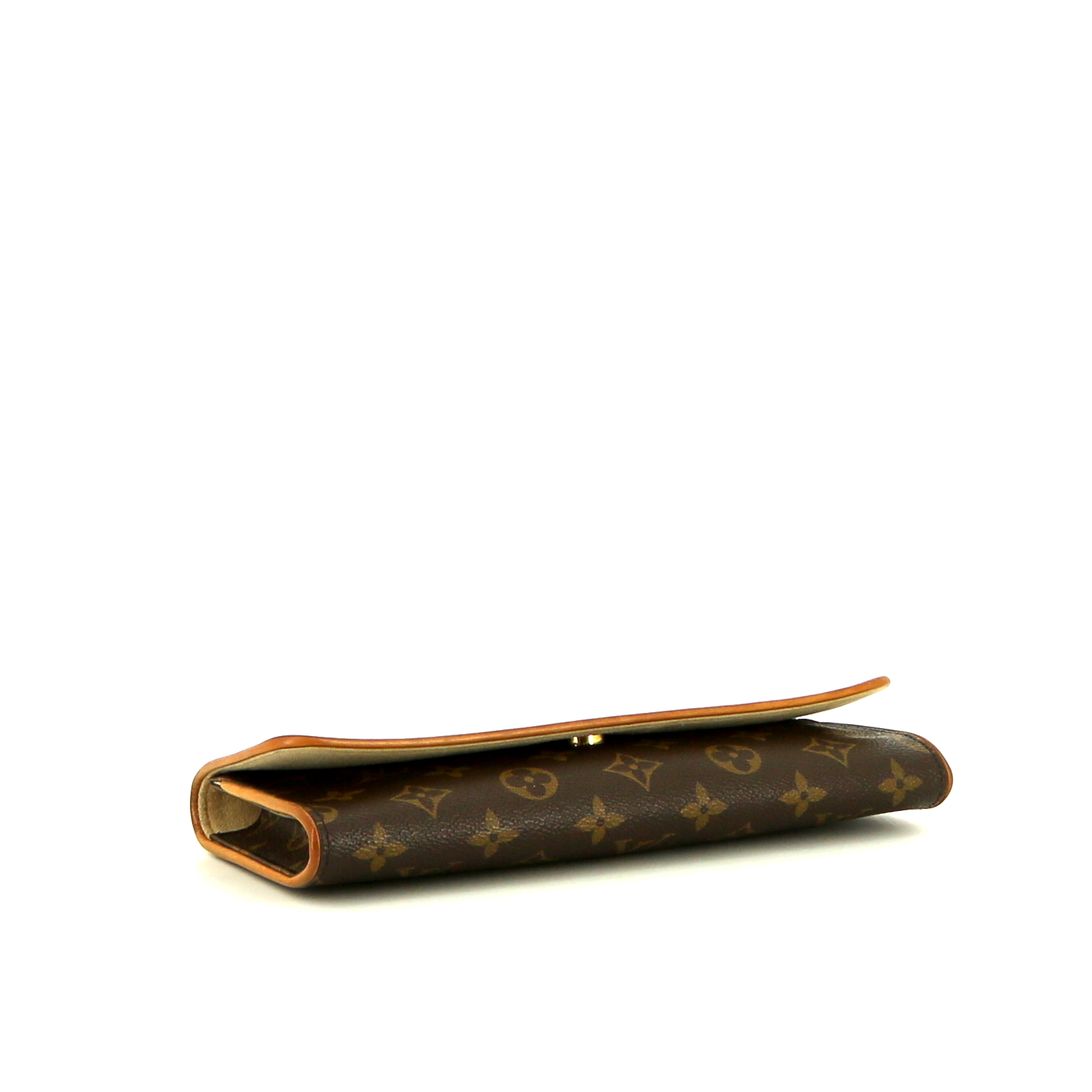 Louis Vuitton Twin handbag/clutch in monogram canvas and natural leather - Detail D4