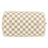 Louis Vuitton  Speedy 25 handbag  in azur damier canvas  and natural leather - Detail D1 thumbnail