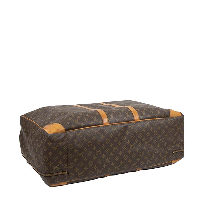 Valise Louis Vuitton  Sirius 65 en toile monogram marron et cuir naturel - Detail D5
