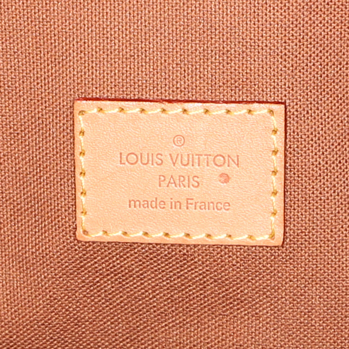 Sac de week end Louis Vuitton  Beaubourg en toile monogram enduite marron et tissu marron - Detail D3