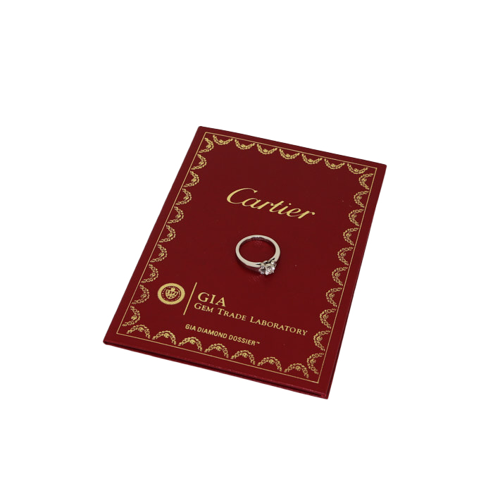 Bague solitaire Cartier Ballerine en platine et diamants (0,27 carat) - Detail D2