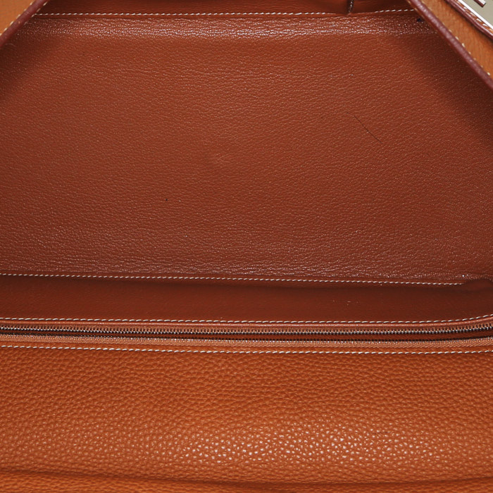 Sac à main Hermes Kelly Shoulder en cuir togo gold - Detail D2