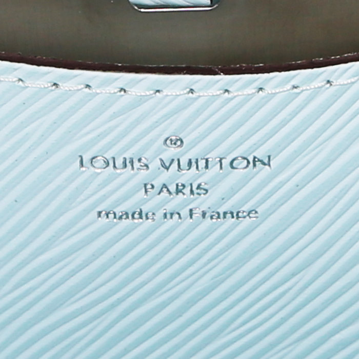 Louis Vuitton Twist handbag in blue leather - Detail D4