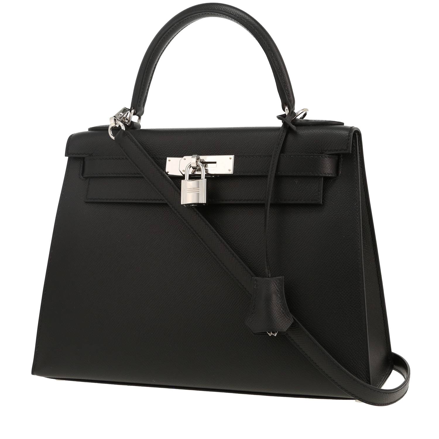 Hermès Kelly 28 cm handbag in black epsom leather