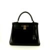 Hermès Kelly 28 cm handbag in black box leather - 360 thumbnail