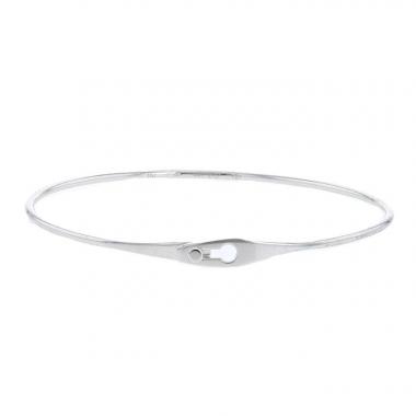 Bracciale apribile Dinh Van Serrure modello piccolo in oro bianco