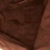 Bolso de mano Saint Laurent Downtown modelo pequeño en raffia natural y cuero marrón - Detail D2 thumbnail