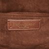 Bolso de mano Saint Laurent Downtown modelo pequeño en raffia natural y cuero marrón - Detail D3 thumbnail