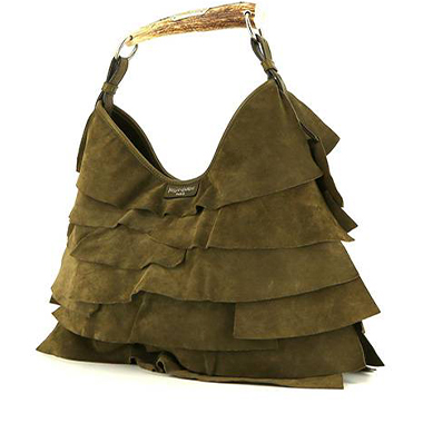 Yves Saint Laurent Saint-Tropez handbag in khaki suede