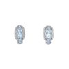 Mauboussin Eternité élégance earrings in white gold,  aquamarine and diamonds - 00pp thumbnail